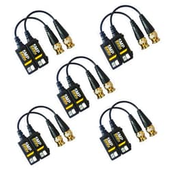 EVERSECU 5 Pairs 5MP Passive HD BNC Video Balun Transceiver Transmitter AHD/TVI/CVI/CVBS Cable Connectors for 720P/960P/1080P/3MP/5MP CCTV Security Cameras