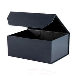 OBMMIRAO Upgrade 1PCS Black Gift Box 9.5x7x4 Inches, Sturdy Gift Box with Lid for Gift Packaging, Foldable Magnetic Closure Storage Boxes, Bridesmaid proposal box, Rectangle Collapsible Box
