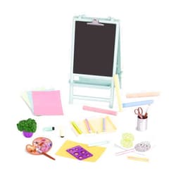 Glitter Girls by Battat – Creative Art Kit Chalkboard Easel Accessory Set – 14-inch Doll Clothes and Accessories for Girls Age 3 and Up – Children’s Toys, 14 inches , Black