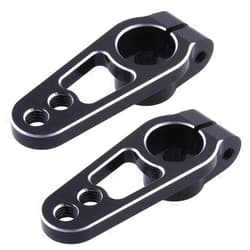 Hobbypark Metal Aluminum 25T Servo Horn Single Sided Steering Arm M3 Threads for 1/10 RC Drift Car On Road Touring Accessories,2Pieces (Black)