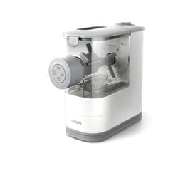 Philips Kitchen Appliances Compact Pasta and Noodle Maker, Viva Collection, Comes with 3 Default Classic Pasta Shaping Discs, Fully Automatic, Recipe Book, Small, White (HR2370/05)