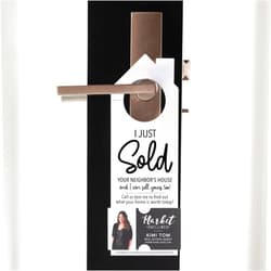 Market Dwellings I Just Sold Your Neighbor's House | Real Estate Marketing Door Hangers | Real Estate Agent | 3-DH002-WHITE - Pack of 10