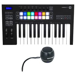 Audiosavings Bundle:(1) Novation Launchkey 25 MK3 25-Key USB MIDI Ableton Live Keyboard Controller Bundle with (1) Rockville RPB2-BLACK Handheld Wireless Portable Bluetooth Speaker Sound (Items 2)