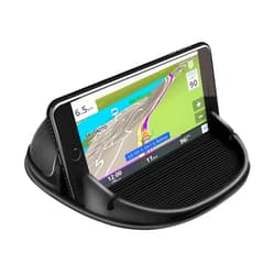 Loncaster Car Phone Holder, Car Phone Mount Silicone Car Pad Mat for Various Dashboards, Slip Free Desk Phone Stand Compatible with iPhone, Samsung, Android Smartphones, GPS Devices and More, Black