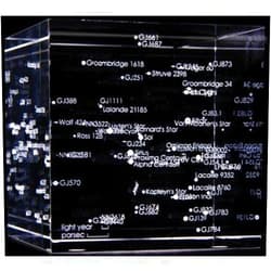 Bathsheba Sculpture Star Map – Laser Etched Crystal