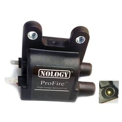 Nology ProFire Ignition Coil P/N 152 001 070 T, for Triumph Motorcycles 2001-2008 Carburetor Models - Bonneville/T-100 / Thruxton/Daytona 1200 / Trophy 1200, (0.6 Ohm), Dual-Outlet Coil PFC-06DT
