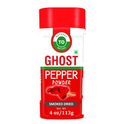 RETRACT TO NATURE Ghost Pepper Powder (Bhut Jolokia Chili) – 4 oz/113 gm, 100% Pure, Smoked, Hottest & Spicy Chili Powder, Add Unique, Delicious, Complex and Smoky Flavor to Your Favorite Dishes