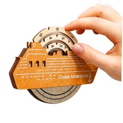 Enjoy The Wood Wooden Cruise Travel Tracker – Wood Cruise Tracker for Travelers – Travel Gift for Globetrotters, Track Visited Countries