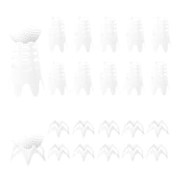 PEUTIER 20pcs Golf Tees, Plastic Golf Simulator Tees Practice Golf Tees Indoor Outdoor White Rubber Golf Mat Tees Golf Training Accessories for Home Outside Winter Turf Driving Range (10 Tall + 10 Short)