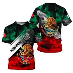 Generic RoyalBro Personalized Mexico Shirt, Camisas de Mexico Customized Mexican Shirts Mexican Flag Mexico 3D Shirt for Men Women