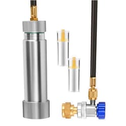 Lichamp AC Oil Injector R134A, R1234YF Refrigerant A/C Dye Injector Kit with Adjustable Coupler and Oil Checkers