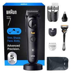 Braun Series 7 All-in-One Beard & Body Grooming Kit for Men, Cordless Trimmer, Hair Clippers & Shaver for Face, Hair & Body with Gillette ProGlide Razor, AIO 7535