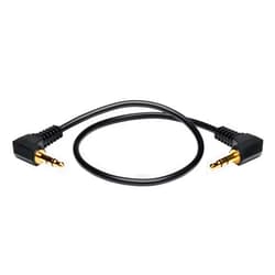 Tripp Lite (P312-001-2RA) 3.5mm Mini Stereo Audio Cable with Two Right Angle Plugs (M/M), 1-ft, Black