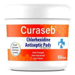 BEXLEY LABS Curaseb Medicated Topical Wipes for Dogs & Cats - Relieve Skin Issues, Hot Spots & Acne - 50 Wipes