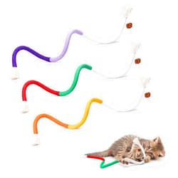 Potaroma Cat Toys Chew Ropes 3Pcs with Refillable Natural Catnip, Safe Teeth Cleaning Toy for Indoor Kittens, Interactive Cat Nip Kitty Toys for All Breeds 19.5 Inches
