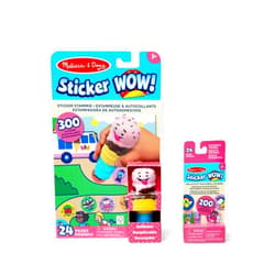 Melissa & Doug Sticker Wow!™ Ice Cream Bundle: 24-Page Activity Pad, Sticker Stamper, Mini Activity Pad, 500 Stickers, Arts and Crafts Fidget Toy Collectible Character