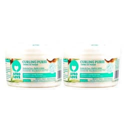 Afro Love Curling Puree 8oz (Pack of 2) Curl Cream for Defining Curls, Twists & Coils – Frizz Control, Hydrating & Moisturizing – Sulfate-Free, Paraben-Free, for Curly & Coily Hair