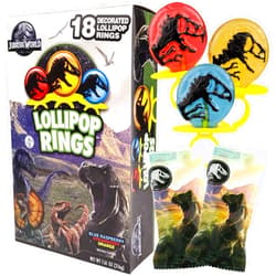 Imaginings 3 Jurassic World Lollipop Rings, Individually Wrapped Candy Birthday Party Favors, Dinosaur Themed Parties, 18 Suckers