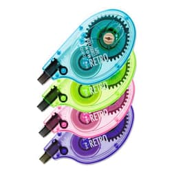 Tombow 68679 Correction Tape,1/6-Inch x 394-Inch, 4/PK,White/Assorted Dispenser
