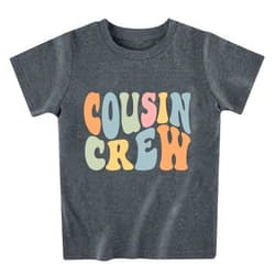 Sineeko Cousin Crew Shirt for Toddler Boys Girls Cousin Matching Outfits T-Shirt Summer Beach Vacation Tees 2-7Years
