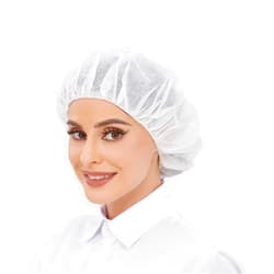 ZMDREAM Hair Nets Disposable Bouffant Cap for Cooking Lab Beauty 24-inch White & Black