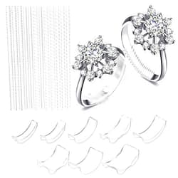 Yolev 20 Pcs Ring Sizers for Loose Rings Invisible Ring Size Adjuster Guard Resizer Ring Tightener Spacers for Women Loose Ring Sizing Kit 2 Styles Fit Any Ring Extender Make Ring Fit Tighter