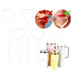 NiHome Anti-Wrinkle High Borosilicate Clear Glass Reusable Straws Fit for 40oz 30oz 20oz Tumblers, Wrinkle Free Straws, No Wrinkle Straws for Stanley Cup w/Brushes, BPA-Free, Dishwasher Safe (4 Pack)
