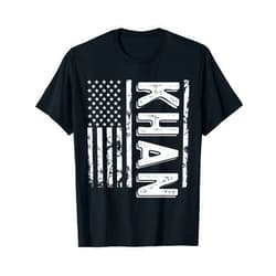 Proud Khan Last Name Designs Khan Last Name Funny Surname Team Khan Family T-Shirt