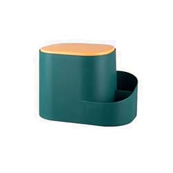XGFXGF Trash Garbage Can Creative Desktop Multi-Function Trash Can Home Living Room Mini Press Trash Can with Lid Office Storage Paper Basket with Lid (Color : Green)
