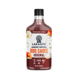 Lakanto BBQ Sauce - Sweetened with Monk Fruit Sweetener, Barbeque Sauce for Grill, No Sugar Added, Natural Smoke Flavor, Keto Diet Friendly, Vegan Condiment (Original - 13 fl oz)