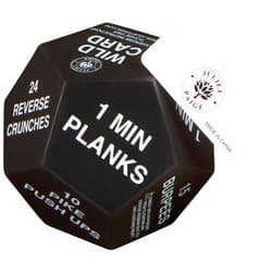 Juliet Paige Exercise Dice for Fitness, Gym Workouts, WOD, Home Bodyweight HIIT, and Adult Sports Training - 4 Inches in Diameter - 12 Sided