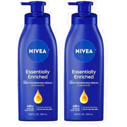 NIVEA Essentially Enriched Body Lotion,Dry to Very Dry Skin, 16.9 Fl Oz, Package may vary (Pack of 2)
