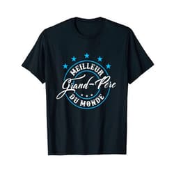 Idée cadeau pour le meilleur Grand-Père Mens Best Grandfather of the World Super Papy Father's Day T-Shirt
