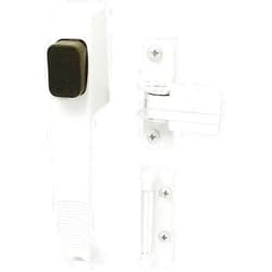 Prime-Line K 5116 White Push Button Latch with Tie Down (1 Set)