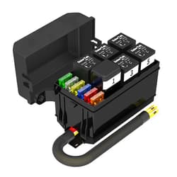 Joinfworld Relay Box 12V Automotive Fuse Relay Box Pre-Wired Universal Waterproof Fuse and Relay Box with 6 Relays and 6 ATC/ATO Blade Fuses for Car Truck Jeep Boat