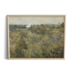 YUMKNOW Art Deco Wall Art for Kitchen - 11 x 14 Art Prints - Rustic Vintage Decor for Living Room - Farmhouse Landscape Forest Picture Bedroom - Antique French Poster - Moody Country Artwork Textured Abstract