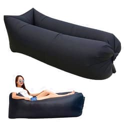 Generic CCDXD Air Sofa, Inflatable Lounger Inflatable Couch for Travelling, Outdoor, Camping, Hiking, Beach Parties, Picnic, Backyard, Lakeside, air Hammock Inflatable Lounger (Black)