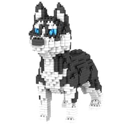 ISeeSee Micro Mini Blocks Dog Building Animal Set DIY 3D Building Toy Bricks for Kids or Adult Husky 950PCS