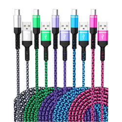 AILKIN [6FT 5-Pack] USB A to USB C Cable, 60W USB Type C Fast Charging Cord, USB C Cable Compatible with iPhone 16/16Pro/15/15Pro, Galaxy S24 Ultra, S24+, S23, Z Fold6, Google Pixel 9 Pro XL/9 Pro/9, Switch