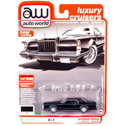 Auto World 1977 Lincoln Continental Mark V Black Luxury Cruisers Limited Edition to 16206 Pieces Worldwide 1/64 Diecast Model Car by Autoworld 64332-AWSP079 B