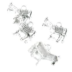 Fulllove Charms 20 Pieces Antique Silver Tone Jewelry Making Charms Supply ZY3521 Horse Pony Donkey