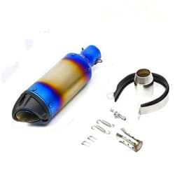 YJDCTX Exhaust System Motorcycle Muffler Exhaust Pipe 51MM Durable Parts For YZF R6 R15 R3 MT07 Zx6r Z800 Z900 Mt09 Fz09 For Ninja 400 Z400(Type B)