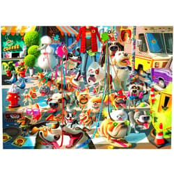 Ravensburger The Dog Walker Large Format 500-Piece Jigsaw Puzzle | Unique Softclick Technology | Vibrant, Glare-Free Pieces | Crafted with Sustainable Practices | Dean MacAdam's Artwork