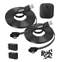 StartVision 2 Pack 20ft/6m Power Cable and Adapter Compatible with Blink Outdoor 4 (4th Gen),Weatherproof Flat Extension USB Cable for Blink Outdoor 4 (4th Gen) Camera (Camera not Included)