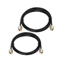 OLOEY UHF Male PL-259 to UHF Male PL-259 RG58 Cable 10ft Low Loss Digital Coax UHF Jumper for HAM & CB Radio,Antenna Analyzer,Dummy Load, SWR Meter 2Pack
