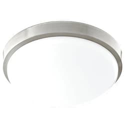 Quorum Lighting 902-11-65, Ceiling Mount Glass Ceiling Lighting, 1 Light LED, Satin Nickel