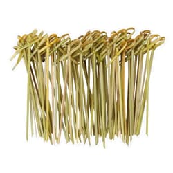 KTOJOY 100 Pcs Cocktail Picks 4.7 Inch Bamboo Skewers for Appetizers, Natural Bamboo Knot Skewers for Party Drinks Food Fruit Charcuterie Boards Accessories