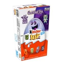 Kinder Joy Eggs, 15 Count, Treat Plus Toy, Halloween Party Fun, Kids Party Favors, Sweet Cream And Chocolatey Wafers, Individually Wrapped, 10.5 Oz