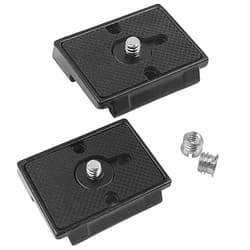 IOUALEY 2 Pack Quick Release Plate, Tripod Quick Release Adapter Compatible for Manfrotto 200PL-14 QR Cameras Tripod, Camera Mounting Adapter with 1/4