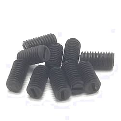 SLOYCA 100pcs M3/4/5/6/8 Black Nylon Plastic Slotted Set Grub Screw (Color : Black, Size : M5 x 10)